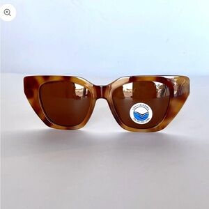 I Sea Sienna Brown Tortoise Shell Cateye Sunglasses